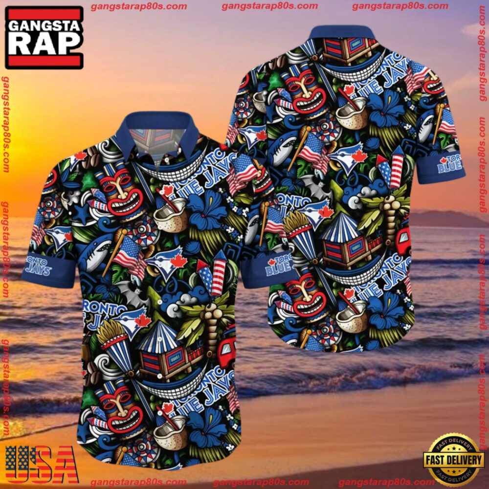 MLB Toronto Blue Jays Flower Aloha Hawaiian Shirt MLB Toronto Blue Jays Flower Aloha Hawaiian Shirt