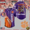 NCAA Custom Name Clemson Tigers Paw Power New Design Baseball Jersey 1 NCAA Clemson Tigers Paw Power Baseball Jersey