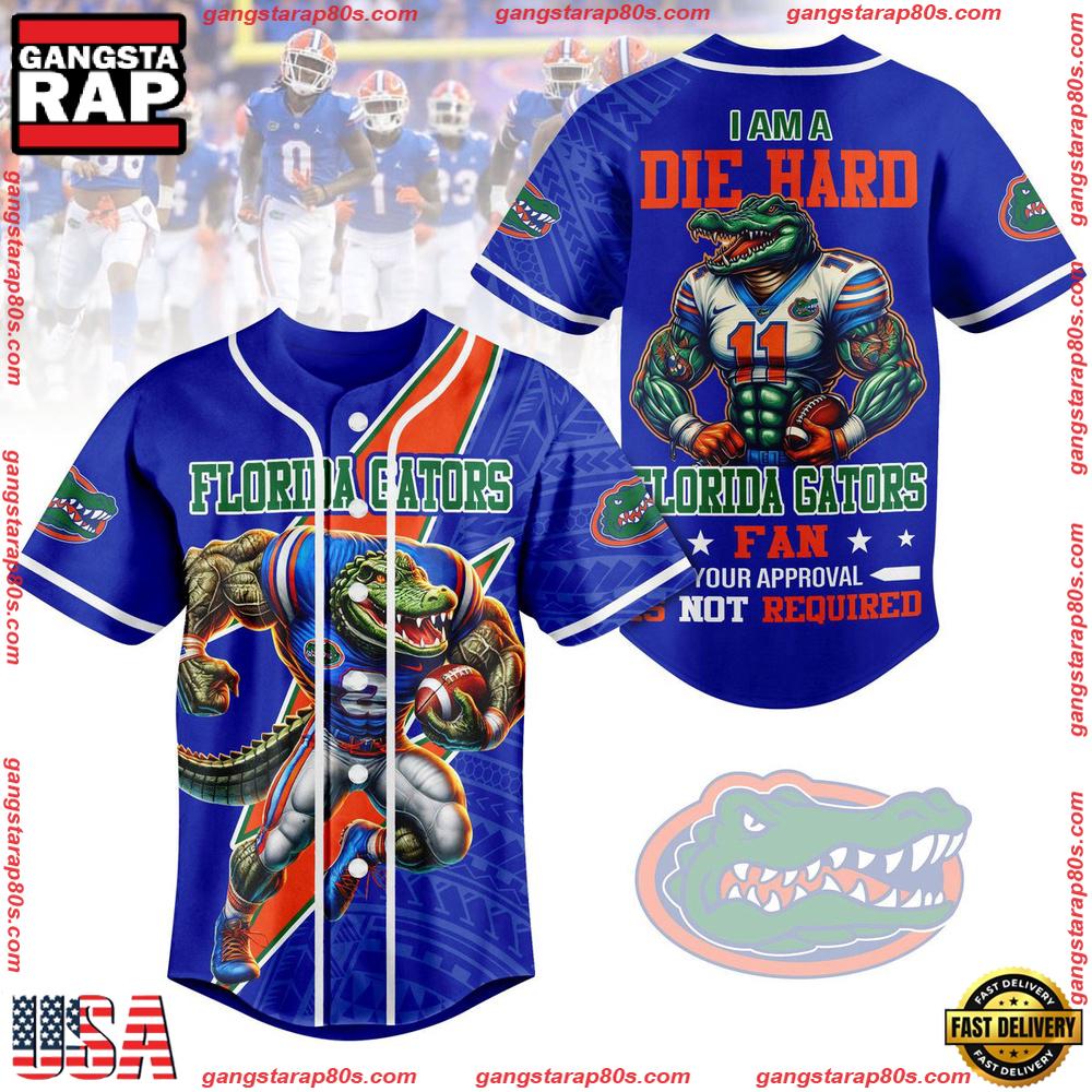 NCAA Custom Name Florida Gators I Am A Die Hard New Design Baseball Jersey NCAA Custom Name Florida Gators I Am A Die Hard New Design Baseball Jersey