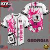 NCAA Georgia Bulldogs Football Mascot Go Dawgs White Baseball Jersey