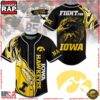 NCAA Custom Name Iowa Hawkeyes Football Mascot Ready To Fight New Design Baseball Jersey 3 NCAA Iowa Hawkeyes Football Mascot Ready To Fight Custom Baseball Jersey