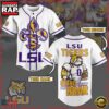NCAA Custom Name LSU Tigers Football Mascot Ready To Fight New Design Baseball Jersey 2 NCAA LSU Tigers Football Mascot Ready To Fight Custom Baseball Jersey