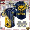 NCAA Custom Name Michigan Wolverines Football Mascot Ready To Fight New Design Baseball Jersey 3 NCAA Michigan Wolverines Football Mascot Ready To Fight Custom Baseball Jersey