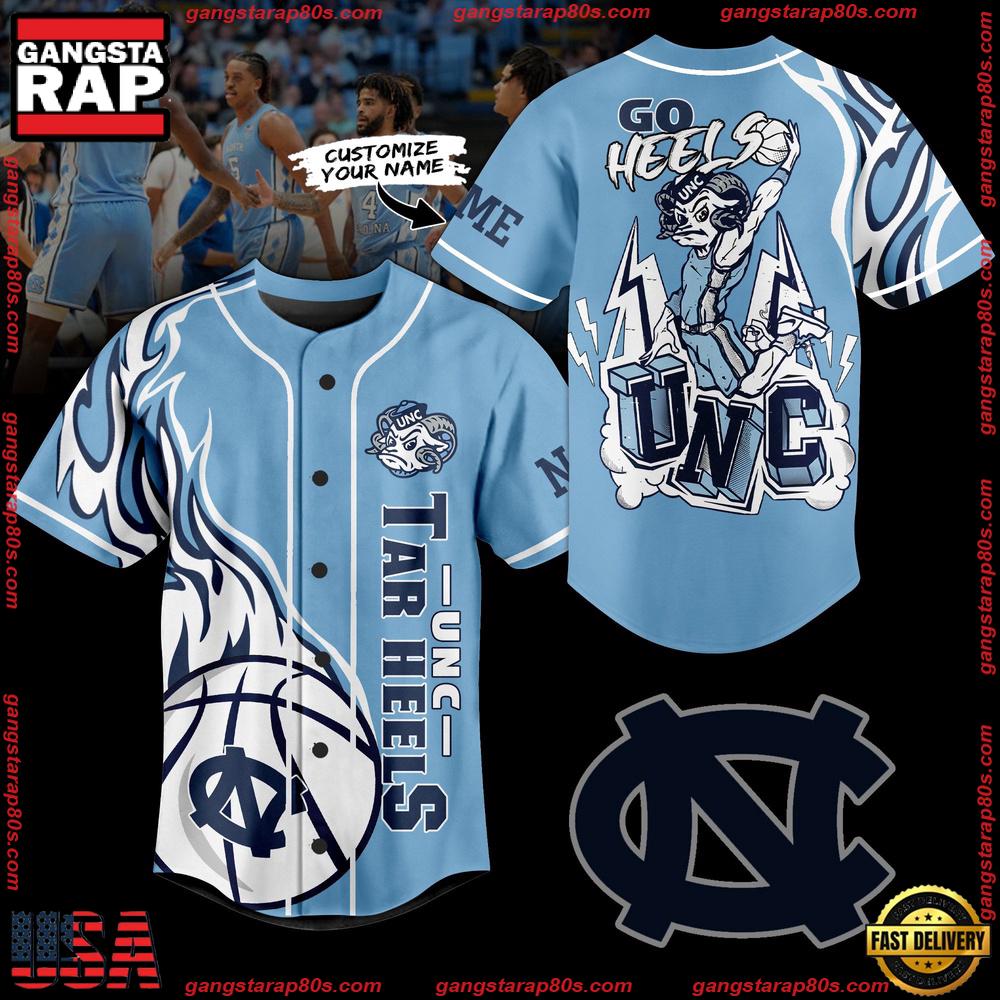 NCAA North Carolina Tar Heels Basketball Mascot Go Heels UNC Baseball Jersey