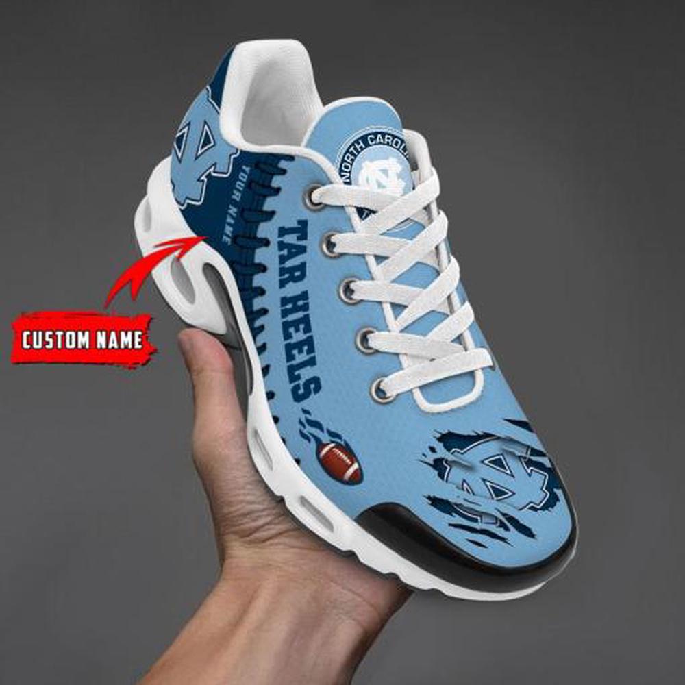 NCAA North Carolina Tar Heels Football Custom Air Max Plus Shoes
