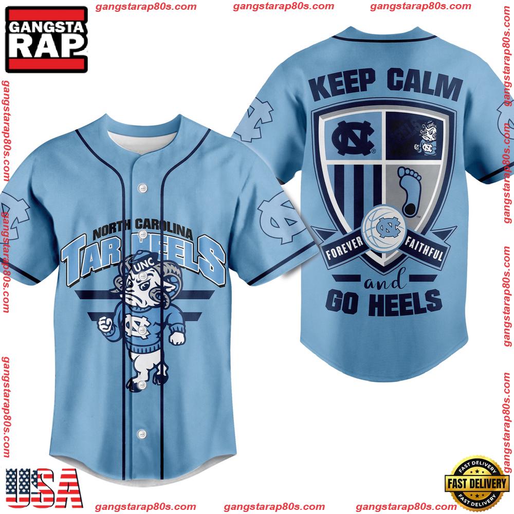 NCAA North Carolina Tar Heels Keep Calm And Go Heels Baseball Jersey