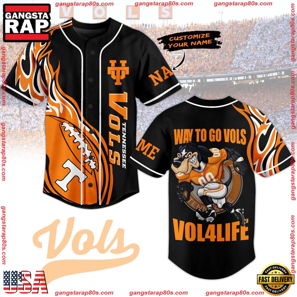 NCAA Custom Name Tennessee Volunteers Football Mascot Ready To Fight New Design Baseball Jersey NCAA Custom Name Tennessee Volunteers Football Mascot Ready To Fight New Design Baseball Jersey