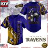 NFL Baltimore Ravens Play Like A Ravens Custom Name Baseball Jersey 2 NFL Baltimore Ravens Play Like A Ravens Custom Name Baseball Jersey