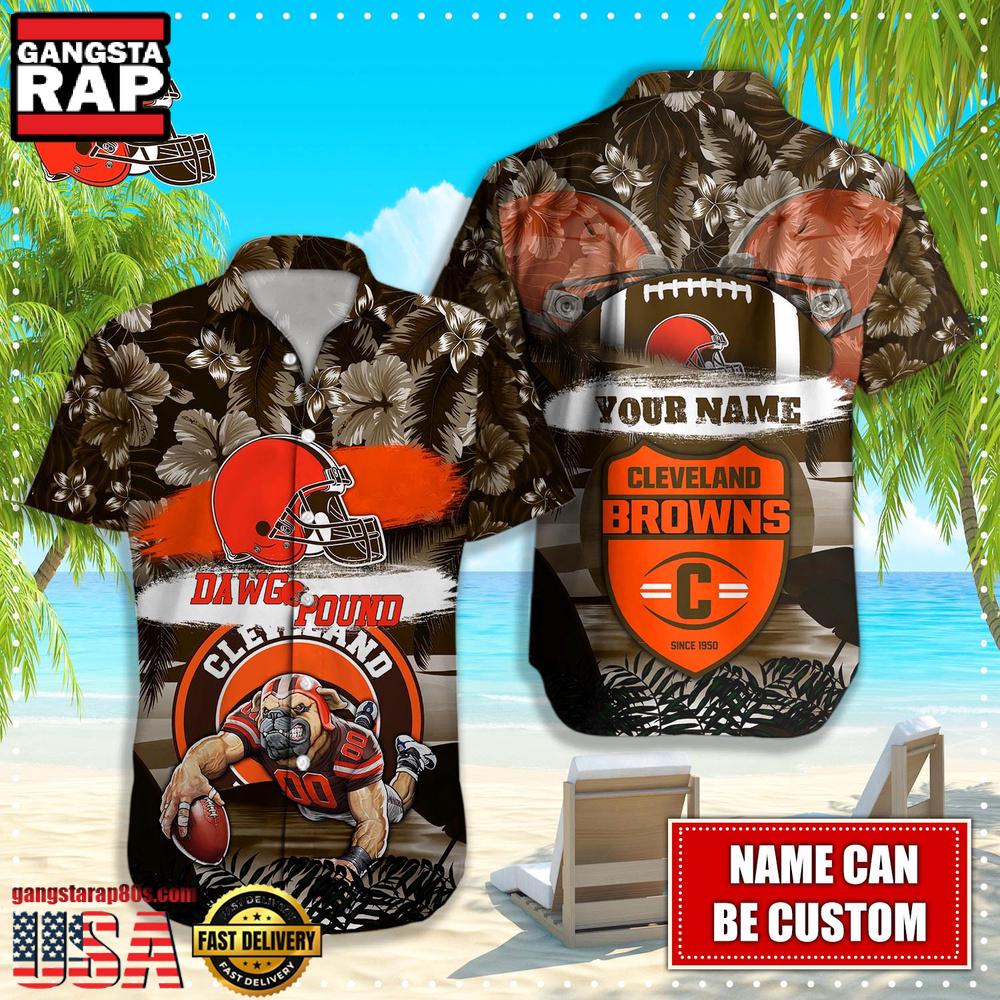 NFL Cleveland Browns Mascot Football Hawaiian Shirt For Men Women NFL Cleveland Browns Mascot Football Hawaiian Shirt For Men Women