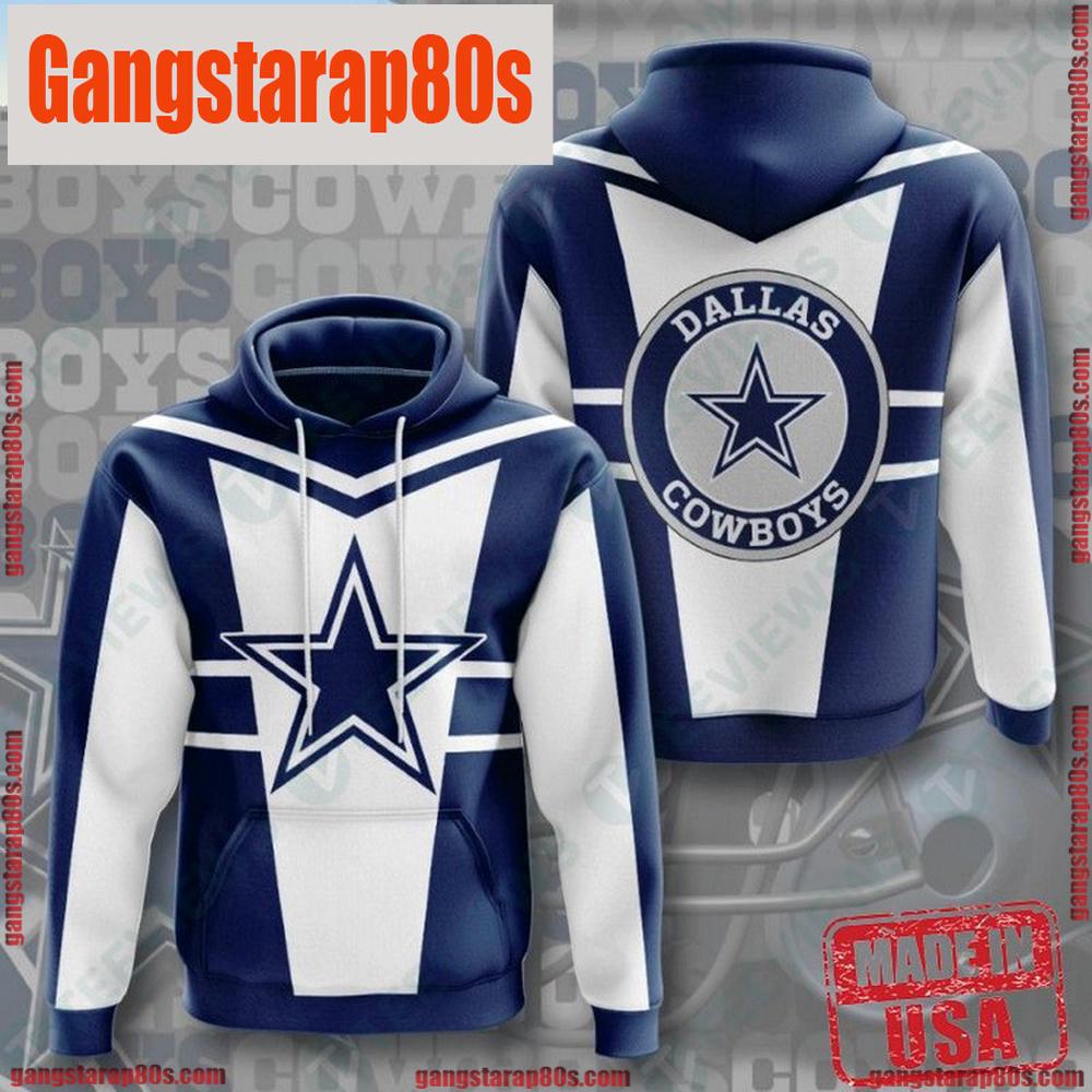 NFL Dallas Cowboys All Over Print Zip Up Unisex Hoodie NFL Dallas Cowboys All Over Print Zip Up Unisex Hoodie