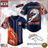 NFL Denver Broncos Country Let's Ride Custom Name Baseball Jersey 3 NFL Denver Broncos Country Let's Ride Custom Name Baseball Jersey