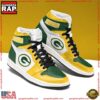 NFL Green Bay Packers Football Logo Team Air Jordan 1 Running Sneakers Shoes 3 NFL Green Bay Packers Football Logo Team Air Jordan 1 Hightop Shoes Sneakers
