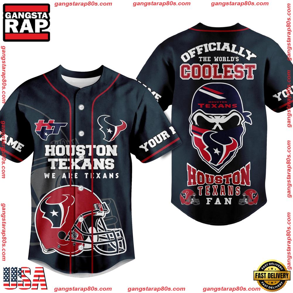 NFL Houston Texans Officially The World Coolest Baseball Jersey