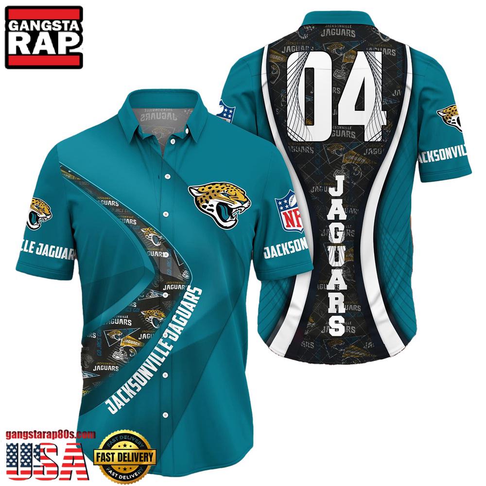 NFL Jacksonville JaguarsCustom Name Number New Design Hawaiian Shirt For Men Women NFL Jacksonville JaguarsCustom Name Number New Design Hawaiian Shirt For Men Women