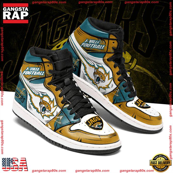 NFL Jacksonville Jaguars Football Logo Team Air Jordan 1 Running Sneakers Shoes NFL Jacksonville Jaguars Football Logo Team Air Jordan 1 Running Sneakers Shoes
