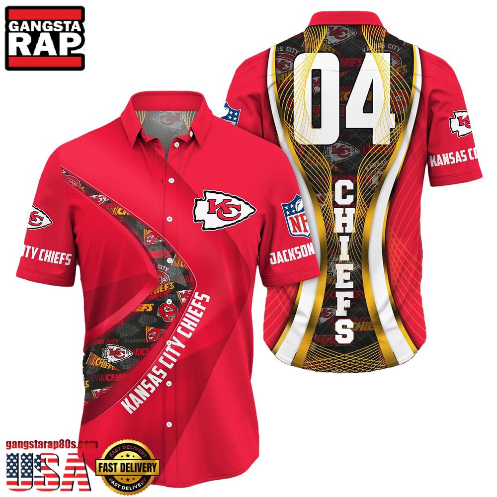 NFL Kansas City ChiefsCustom Name Number New Design Hawaiian Shirt For Men Women NFL Kansas City ChiefsCustom Name Number New Design Hawaiian Shirt For Men Women