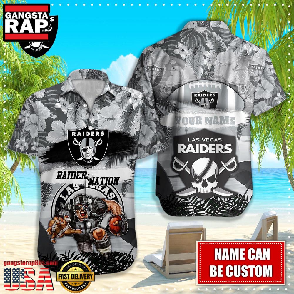 NFL Las Vegas Raiders Mascot Football Hawaiian Shirt