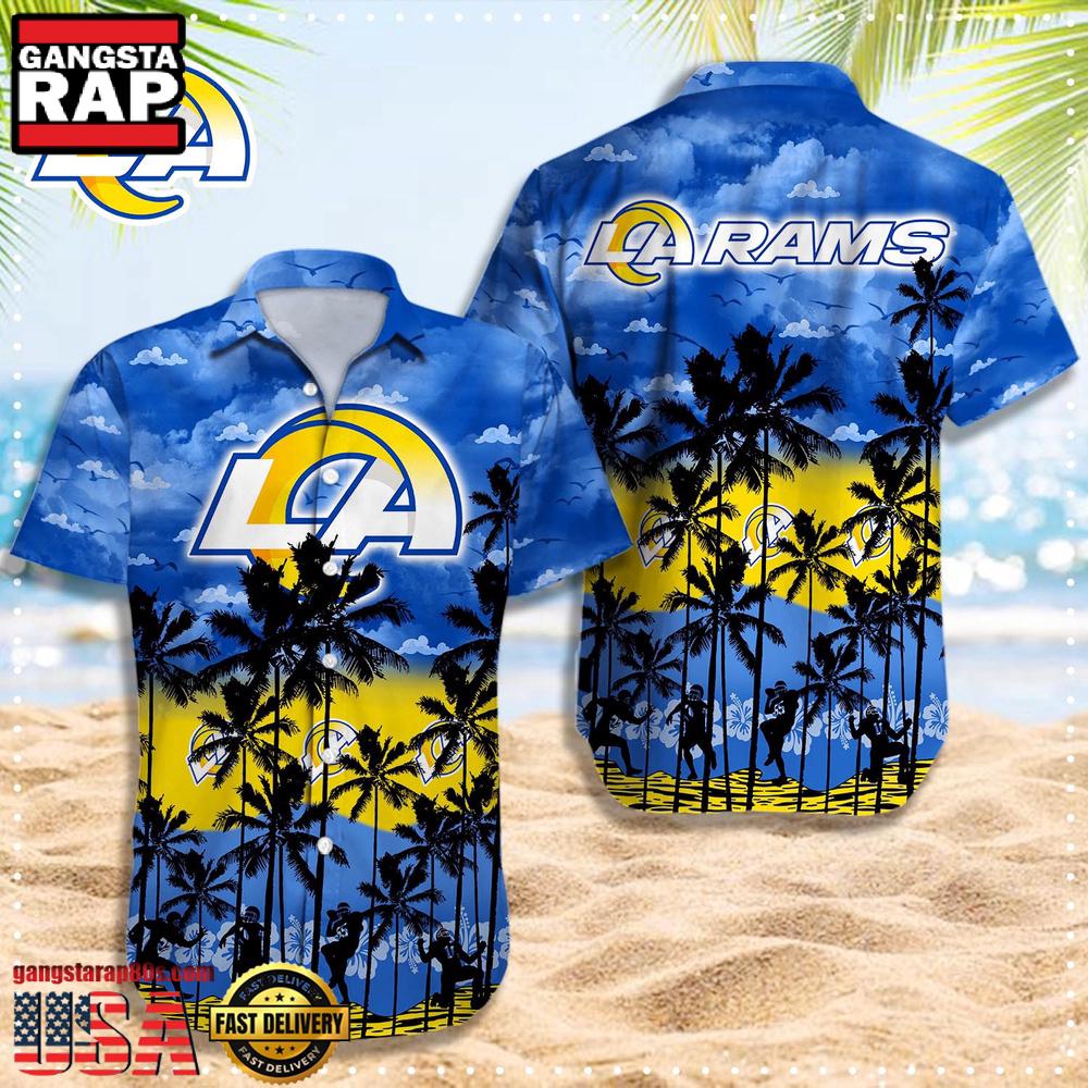 NFL Los Angeles Rams Retro Aloha Shirts For Men Women NFL Los Angeles Rams Retro Aloha Shirts For Men Women