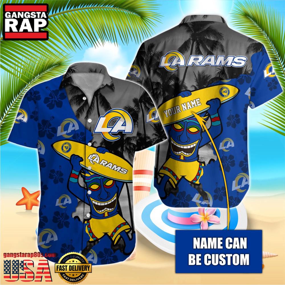 NFL Los Angeles Rams Retro Custom Hawaiian Shirts For Men Women NFL Los Angeles Rams Retro Custom Hawaiian Shirts For Men Women