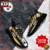 NFL Custom Name Pittsburgh Steelers Logo Max Soul Shoes Running Sneakers 2 NFL Max Soul Shoes, Pittsburgh Steelers Clunky Shoes Logo Custom Name Nfl