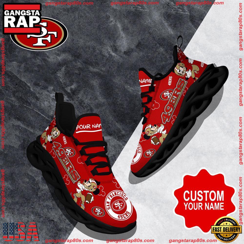 NFL Custom Name San Francisco 49ers Christmas Max Soul Shoes Running Sneakers NFL Custom Name San Francisco 49ers Christmas Max Soul Shoes Running Sneakers