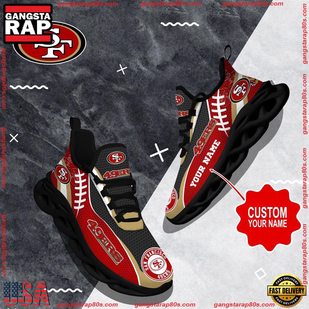 NFL Custom Name San Francisco 49ers Shoes Sport Loves Max Soul Shoes Running Sneakers NFL Custom Name San Francisco 49ers Shoes Sport Loves Max Soul Shoes Running Sneakers