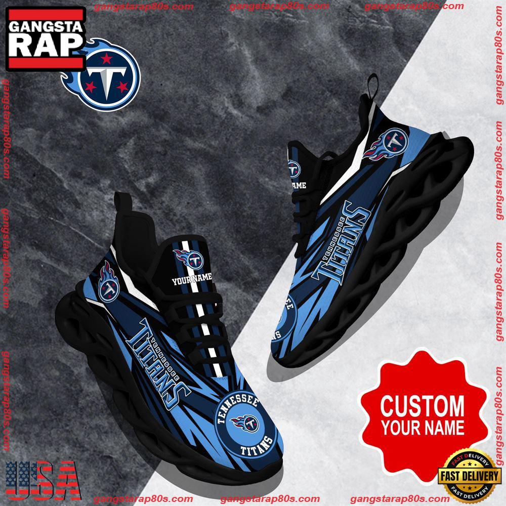 NFL Custom Name Tennessee Titans Football Max Soul Shoes Running Sneakers NFL Custom Name Tennessee Titans Football Max Soul Shoes Running Sneakers