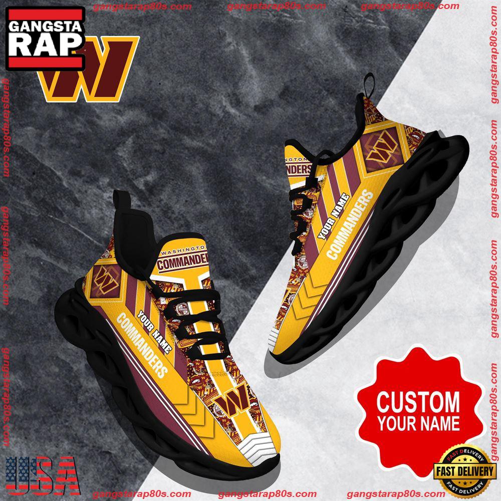 NFL Custom Name Washington Commanders Logo Max Soul Shoes Running Sneakers NFL Custom Name Washington Commanders Logo Max Soul Shoes Running Sneakers
