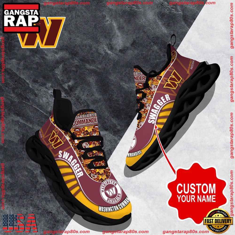 NFL Custom Name Washington Commanders Sport Football Max Soul Shoes Running Sneakers NFL Custom Name Washington Commanders Sport Football Max Soul Shoes Running Sneakers
