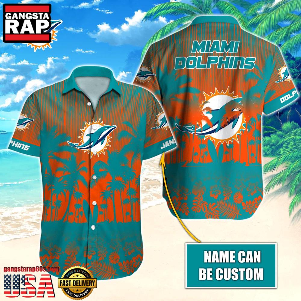 NFL Miami Dolphins Vintage Style Custom Aloha Shirts