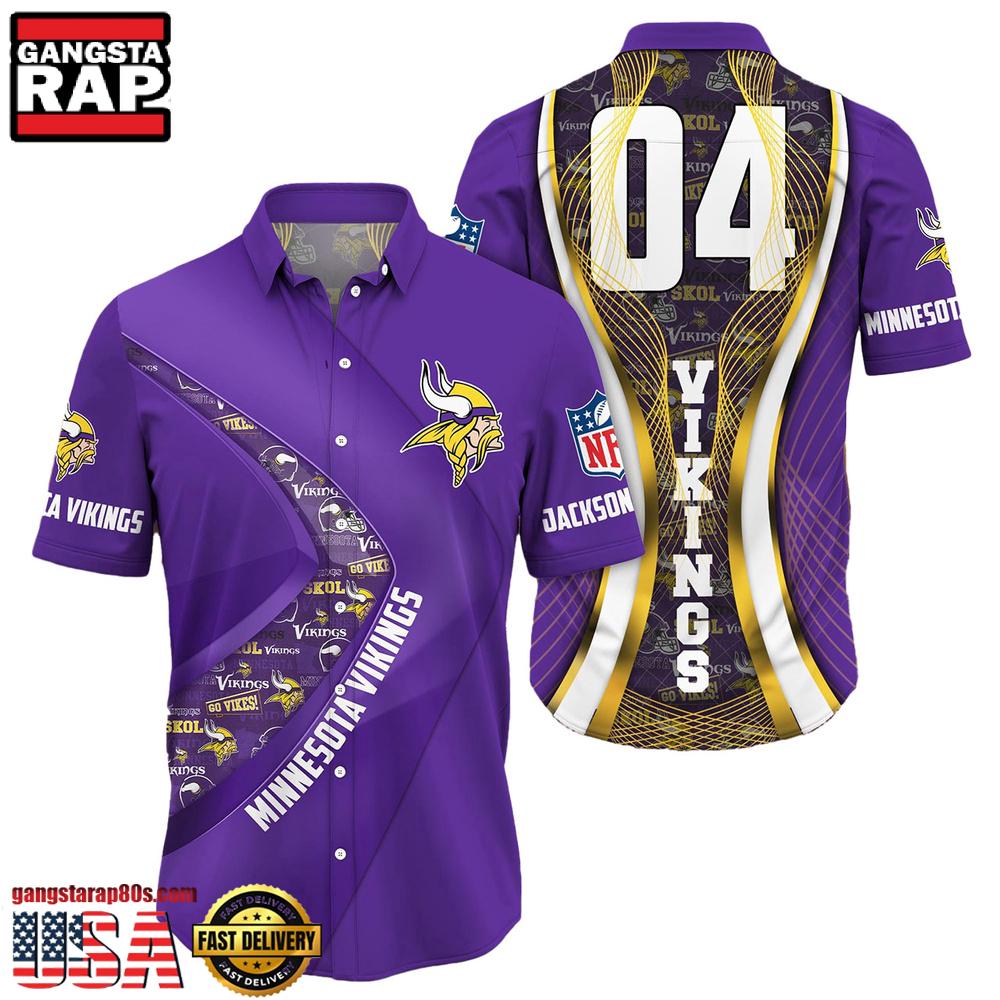 NFL Minnesota VikingsCustom Name Number New Design Hawaiian Shirt For Men Women NFL Minnesota VikingsCustom Name Number New Design Hawaiian Shirt For Men Women