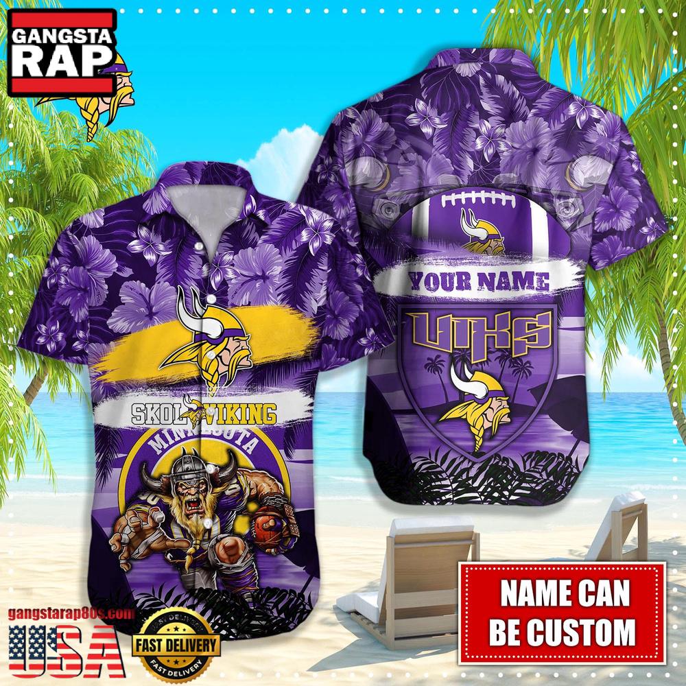 NFL Minnesota Vikings Mascot Football Hawaiian Shirt For Men Women NFL Minnesota Vikings Mascot Football Hawaiian Shirt For Men Women