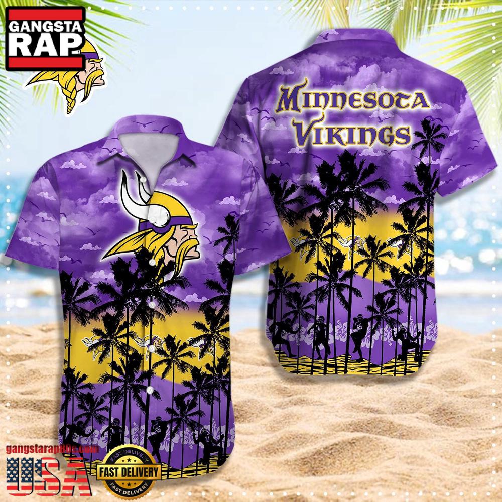 NFL Minnesota Vikings Retro Aloha Shirts For Men Women NFL Minnesota Vikings Retro Aloha Shirts For Men Women