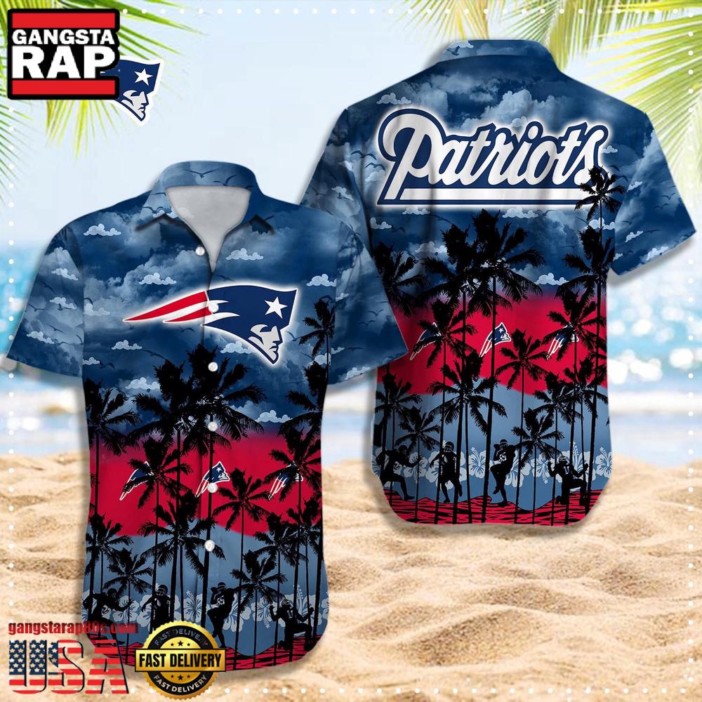 NFL New England Patriots Retro Aloha Shirts For Men Women NFL New England Patriots Retro Aloha Shirts For Men Women