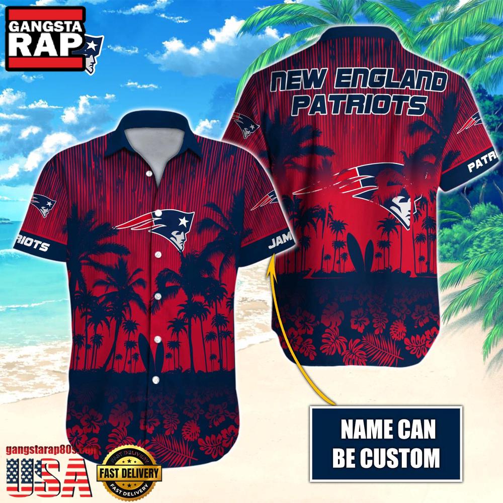 NFL New England Patriots Vintage Style Custom Aloha Shirts For Men Women NFL New England Patriots Vintage Style Custom Aloha Shirts For Men Women
