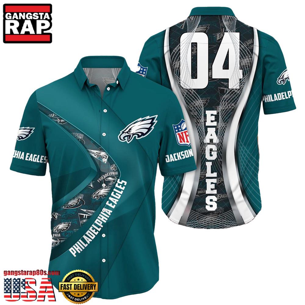 NFL Philadelphia EaglesCustom Name Number New Design Hawaiian Shirt For Men Women NFL Philadelphia EaglesCustom Name Number New Design Hawaiian Shirt For Men Women