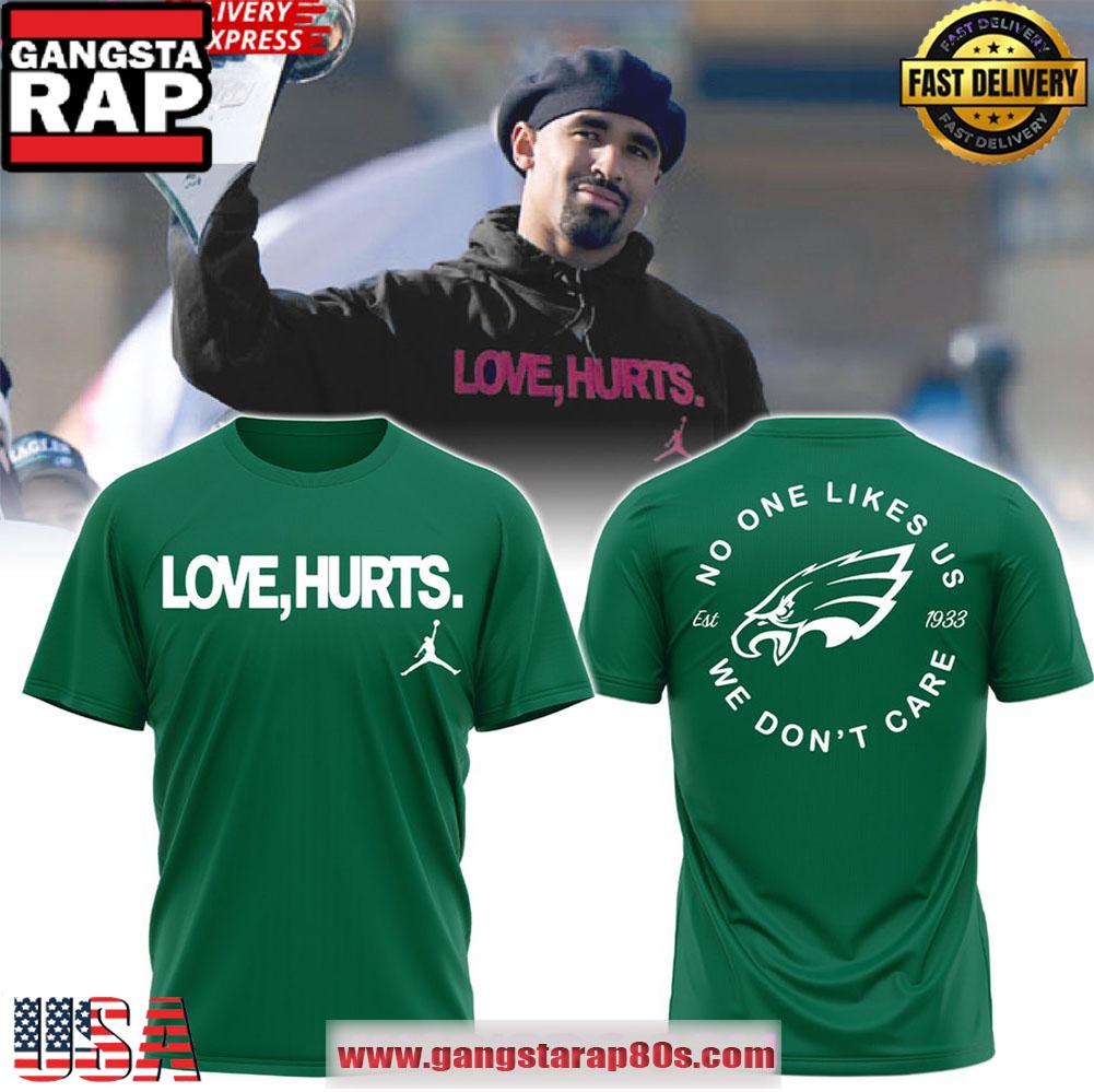 NFL Philadelphia Eagles Love Hurts Special Green Unisex T-Shirt NFL Philadelphia Eagles Love Hurts Special Green Unisex T-Shirt