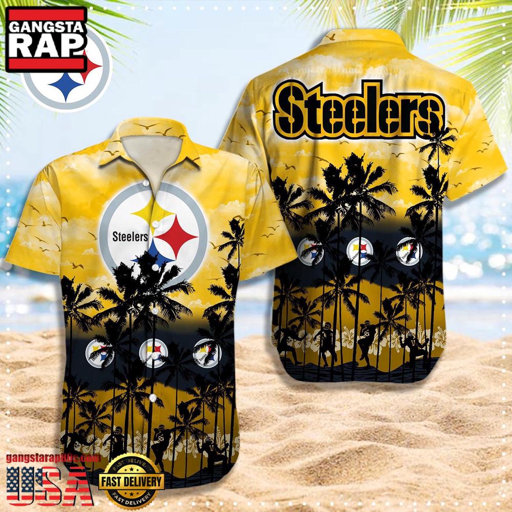 NFL Pittsburgh Steelers Retro Aloha Shirts