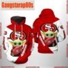 NFL San Francisco 49ers Baby Yoda Team All Over Print Unisex Hoodie