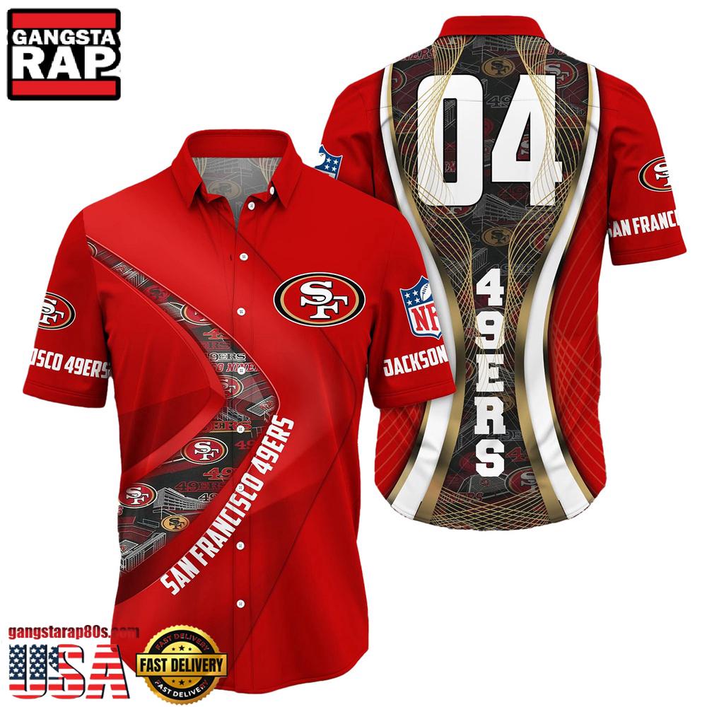NFL San Francisco 49ersCustom Name Number New Design Hawaiian Shirt For Men Women NFL San Francisco 49ersCustom Name Number New Design Hawaiian Shirt For Men Women