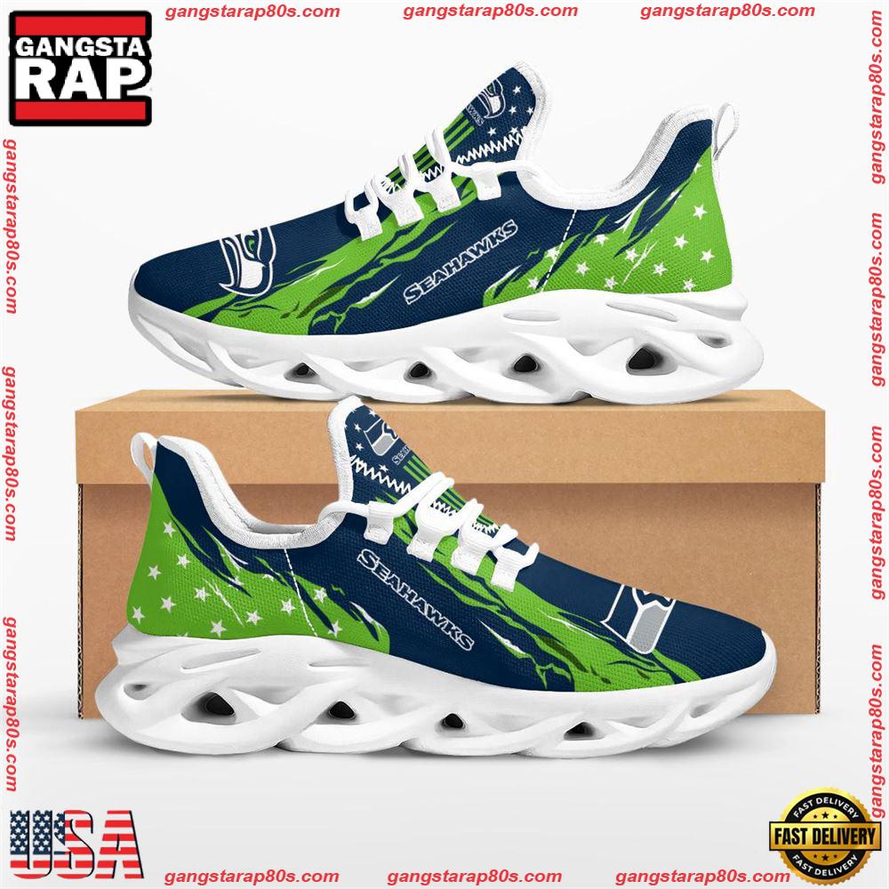 NFL Seattle Seahawks Stars and Stripes Max Soul Shoes Running Sneakers Running Sneakers NFL Seattle Seahawks Stars and Stripes Max Soul Shoes Running Sneakers Running Sneakers