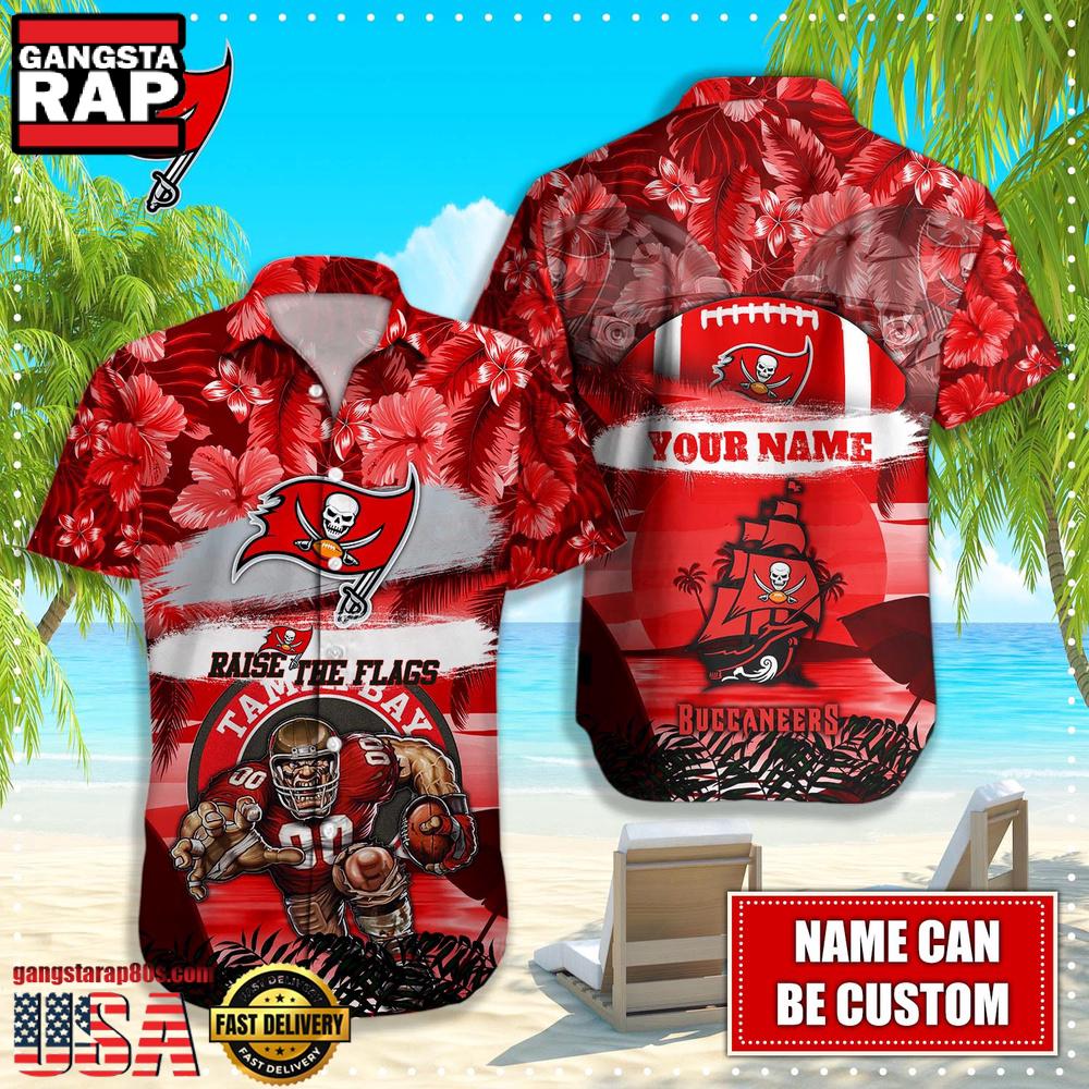 NFL Tampa Bay Buccaneers Mascot Football Hawaiian Shirt