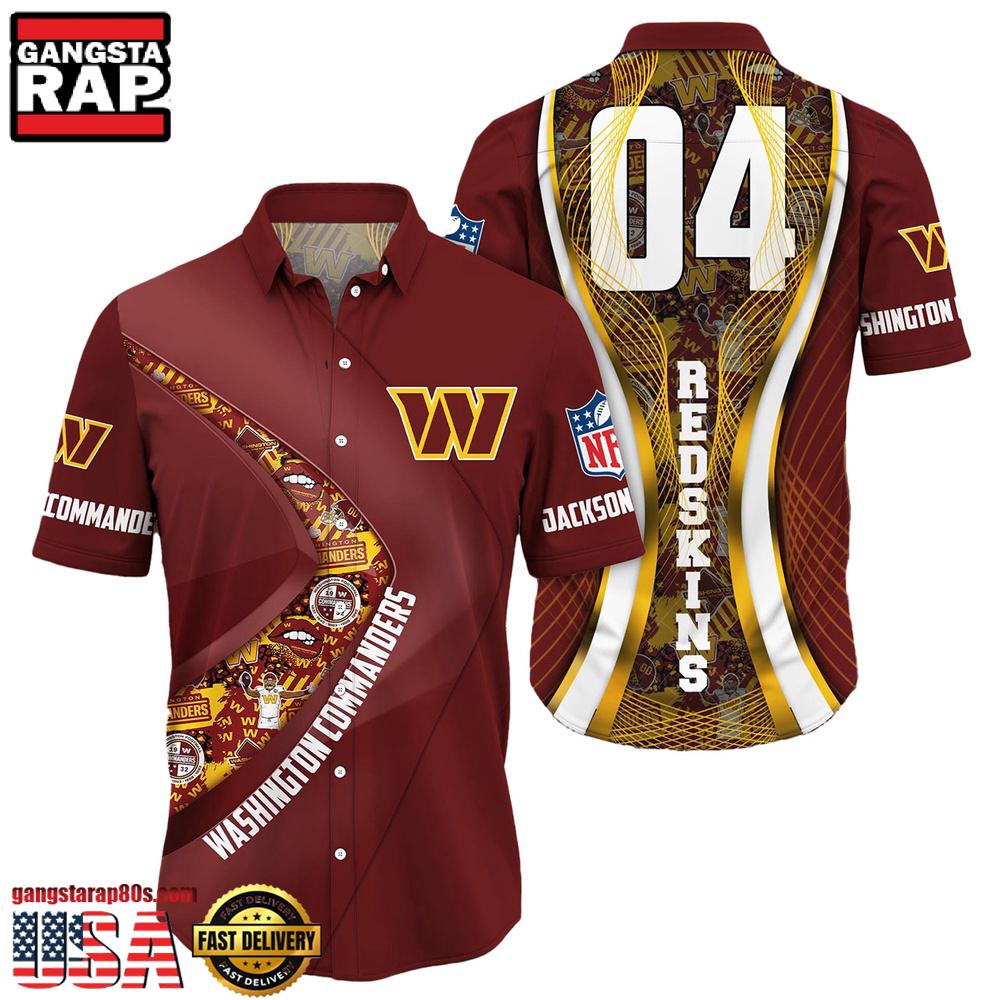 NFL Washington CommandersCustom Name Number New Design Hawaiian Shirt For Men Women NFL Washington CommandersCustom Name Number New Design Hawaiian Shirt For Men Women