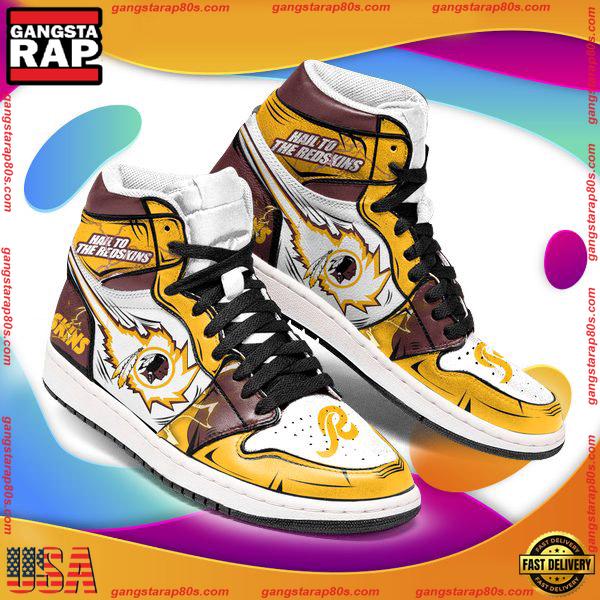 NFL Washington Redskins Football Logo Team Air Jordan 1 Hightop Shoes Sneakers