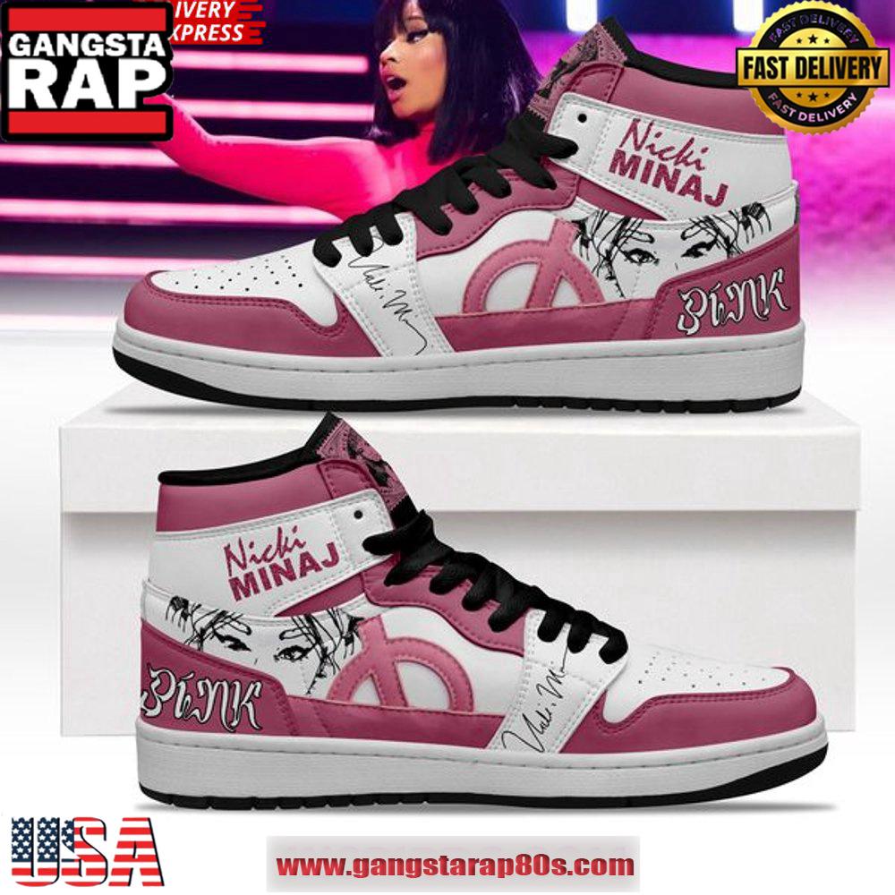 Nicki Minaj Pink Air Jordan 1 Sneaker Shoes