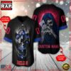 NFL Custom Name Number Buffalo Bills Team Skull Death Baseball Jersey Shirt 1 Personalized Name And Number Buffalo Bills NFL Team Skull Death Baseball Jersey Shirt