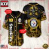 NFL Custom Name Number Pittsburgh Steelers Baseball Jersey 3 Personalized Name And Number Pittsburgh Steelers NFL Baseball Jersey For Fans