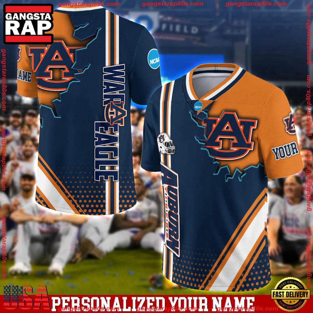 Personalized NCAA Auburn Tigers Team Logo Player Football Jersey