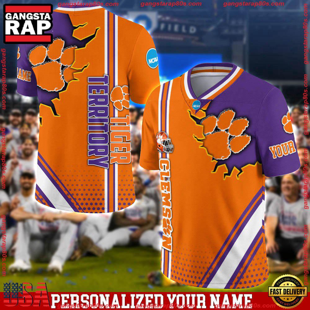 Personalized NCAA Clemson Tigers Team Logo Player Football Jersey