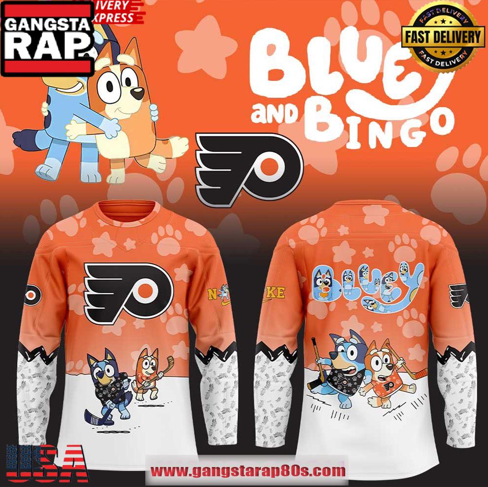 Philadelphia Flyers Bluey and Bingo Special Limited Edition Hockey Jersey